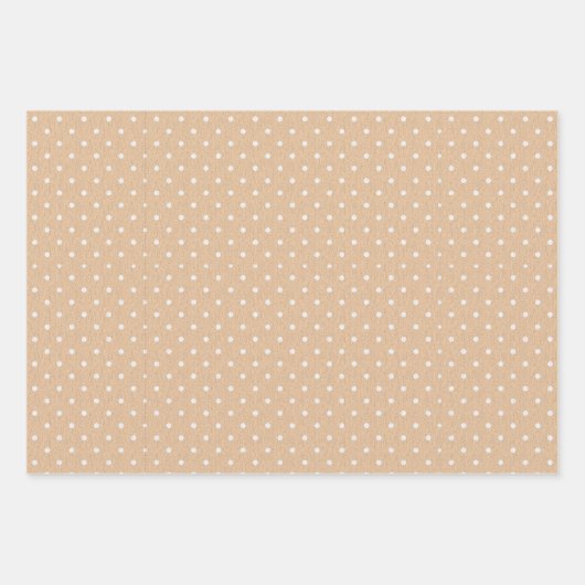 Chic neutrales Beige Polka Dot Theme Muster Geschenkpapier Set (Vorderseite 2)