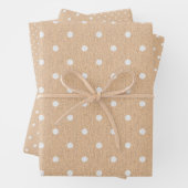 Chic neutrales Beige Polka Dot Theme Muster Geschenkpapier Set (Beispiel)