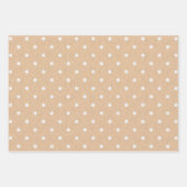 Chic neutrales Beige Polka Dot Theme Muster Geschenkpapier Set (Vorderseite)