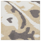 Chic neutrales Beige- und Braun-Kat-Stammmuster Stoff (Nahaufnahme)