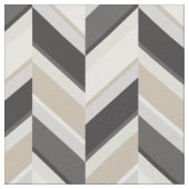 Chic neutrales grau-beige geometrisches Zickzack M Stoff (Nahaufnahme)