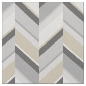 Chic neutrales, grau-beige-geometrisches Zickzag-M Stoff (Nahaufnahme)