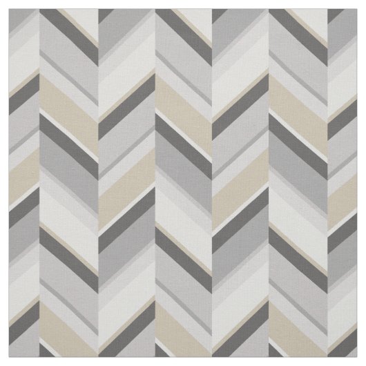Chic neutrales, grau-beige-geometrisches Zickzag-M Stoff (Muster)