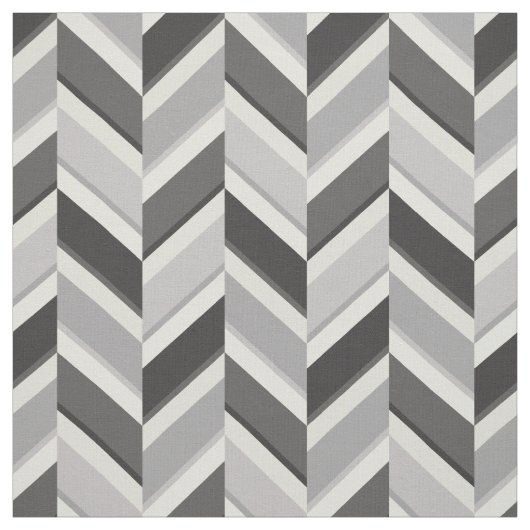 Chic neutrales, grau geometrisches Zickzackmuster Stoff (Muster)