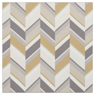 Chic neutrales grau-geometrisches Zickzag-Muster Stoff