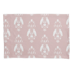 Chic neutrales staubiges Rosa Heron Heritage Reviv Kissenbezug