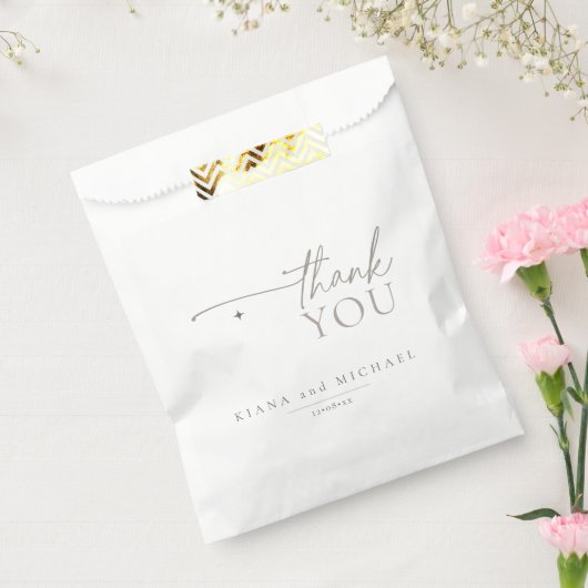 Chic Neutrals Hochzeit danke Ivory ID1020 Geschenktütchen (Versiegelt)