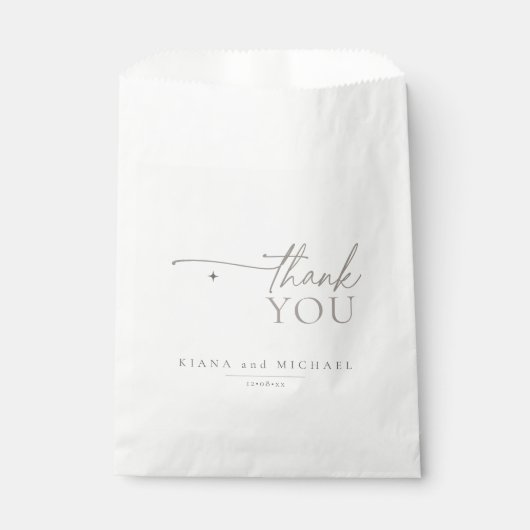 Chic Neutrals Hochzeit danke Ivory ID1020 Geschenktütchen (Vorderseite)