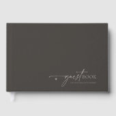 Chic Neutrals Minimalistisch Wedding Charcoal ID10 Gästebuch (Vorderseite)