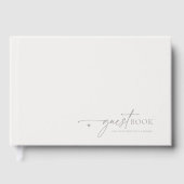 Chic Neutrals Minimalistisch Wedding Powder ID1020 Gästebuch (Vorderseite)