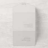 Chic Neutrals Wedding Bone/Sage Gray ID1020 All In One Einladung (Außenbereich)