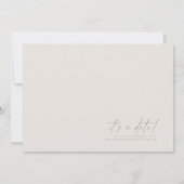 Chic Neutrals Wedding Bone White ID1020 Save The Date (Rückseite)