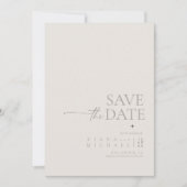 Chic Neutrals Wedding Bone White Vert ID1020 Save The Date (Vorderseite)