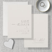 Chic Neutrals Wedding Bone White Vert ID1020 Save The Date