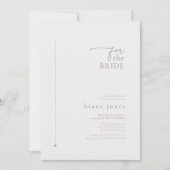 Chic Neutrals Wedding Brautparty Pulver ID1020 Einladung (Vorderseite)