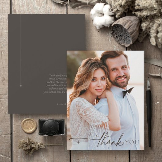 Chic Neutrals Wedding Danke Charcoal ID1020