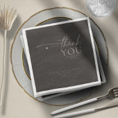 Chic Neutrals Wedding Danke Charcoal ID1020 Serviette