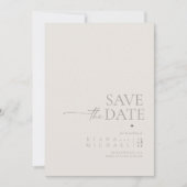 Chic Neutrals Wedding Foto Bone White Vert ID1020 Save The Date (Vorderseite)