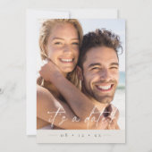 Chic Neutrals Wedding Foto Bone White Vert ID1020 Save The Date (Rückseite)