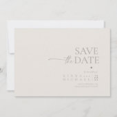 Chic Neutrals Wedding Foto Knochen Weiß ID1020 Save The Date (Vorderseite)