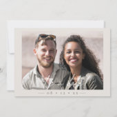 Chic Neutrals Wedding Foto Knochen Weiß ID1020 Save The Date (Rückseite)