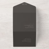 Chic Neutrals Wedding Powder/Charcoal ID1020 All In One Einladung (Außenbereich)