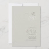 Chic Neutrals Wedding Probe Pastel Gray ID1020 Einladung (Vorderseite)