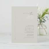 Chic Neutrals Wedding Probe Pastel Gray ID1020 Einladung (Stehend Vorderseite)