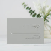 Chic Neutrals Wedding Sage Gray ID1020 RSVP Karte (Stehend Vorderseite)