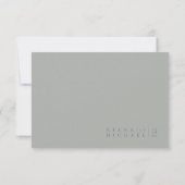 Chic Neutrals Wedding Sage Gray ID1020 RSVP Karte (Rückseite)
