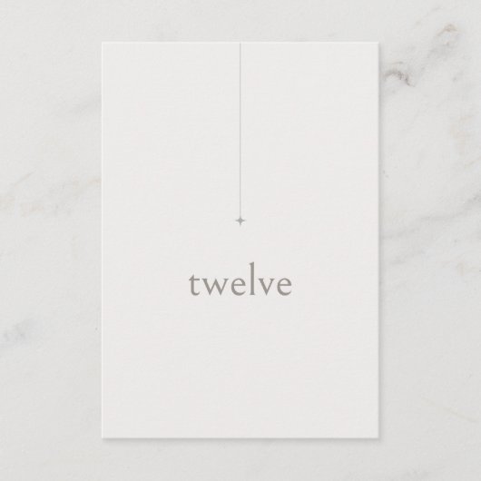 Chic Neutrals Wedding Tischnummer Pulver ID1020 (Vorderseite)