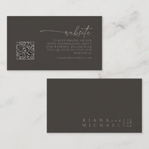 Chic Neutrals Wedding Website Charcoal ID1020 Begleitkarte