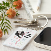 Chic New Baby Sonogram Ultrasound Foto Schwangersc Schlüsselanhänger (Vorderseite rechts)