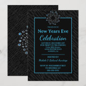 Chic New Years Einladung (Vorne/Hinten)