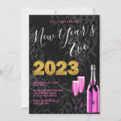 Chic New Year's Eve Party Einladung (Vorderseite)