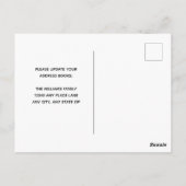Chic New Zuhause Address Custom House Foto Black Postkarte (Rückseite)