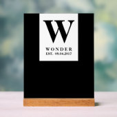 Chic Newly Wed Design Acrylschild (Neutral)