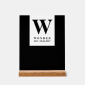 Chic Newly Wed Design Acrylschild (Vorderseite)