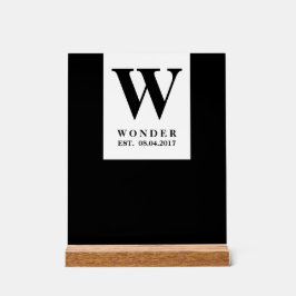 Chic Newly Wed Design Acrylschild