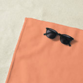 Chic Newlywed Bright Orange Mit Monogramm Strandtuch (Beispiel)