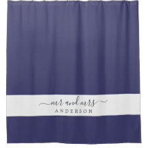 Chic Newlywed Mr. Navy Blue Monogram