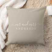 Chic Newlywed Mr. Shiitake Gray Monogram Kissen (Decke)