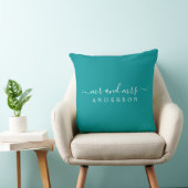 Chic Newlywed Mrs. Green Monogram Kissen (Stuhl )
