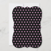 Chic Niedlich Black Pink White Tuxedo Katze Einlad Einladung (Rückseite)