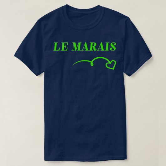Chic Niedlich Le Marais Heart Paris Frankreich T-Shirt (Design vorne)
