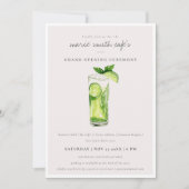 Chic Niedlich Lemon Drink Mint Green Grand Opening Einladung (Vorderseite)