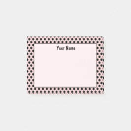 Chic Niedlich Retro Pink und Black Polka Dot Muste Post-it Klebezettel