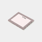 Chic Niedlich Retro Pink und Black Polka Dot Muste Post-it Klebezettel (angewinkelt)