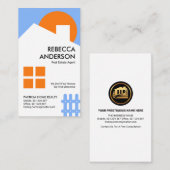 Chic Niedlich Sunny Zuhause Picket Fence Realty Visitenkarte (Vorne/Hinten)