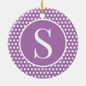 Chic Niedlicher Anfangsbuchstabe Polka Dot Keramik Ornament (Hinten)